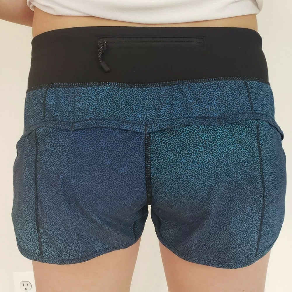 Lululemon Womens 6 Speed Up Shorts Blue And Black